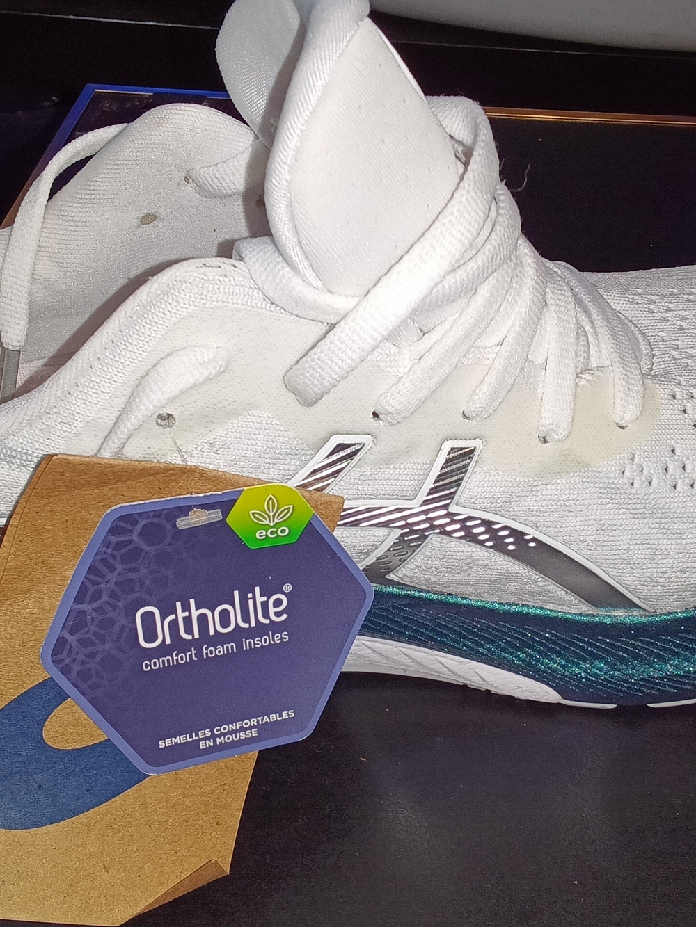 Onitsuka Tiger by Asics White Sneakers with Silver and Teal Accents